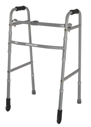 Medipedic Walker with Straight Castor - Single Bar