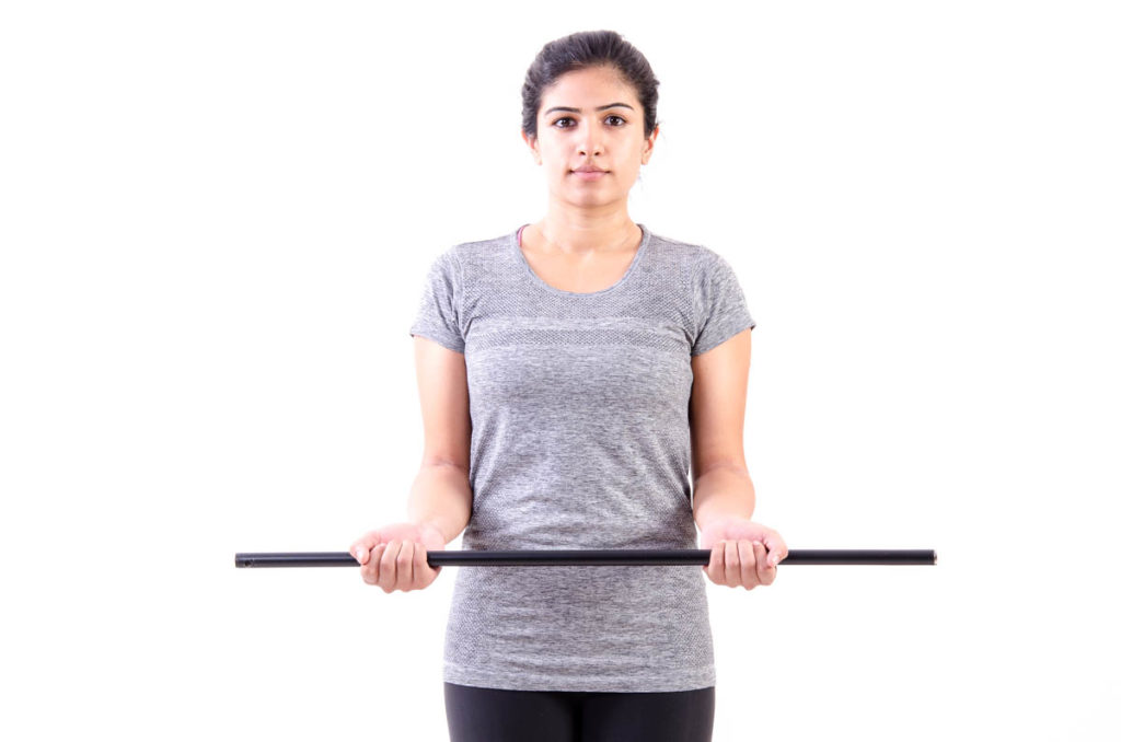 Standing Shoulder Internal Rotation using Cane