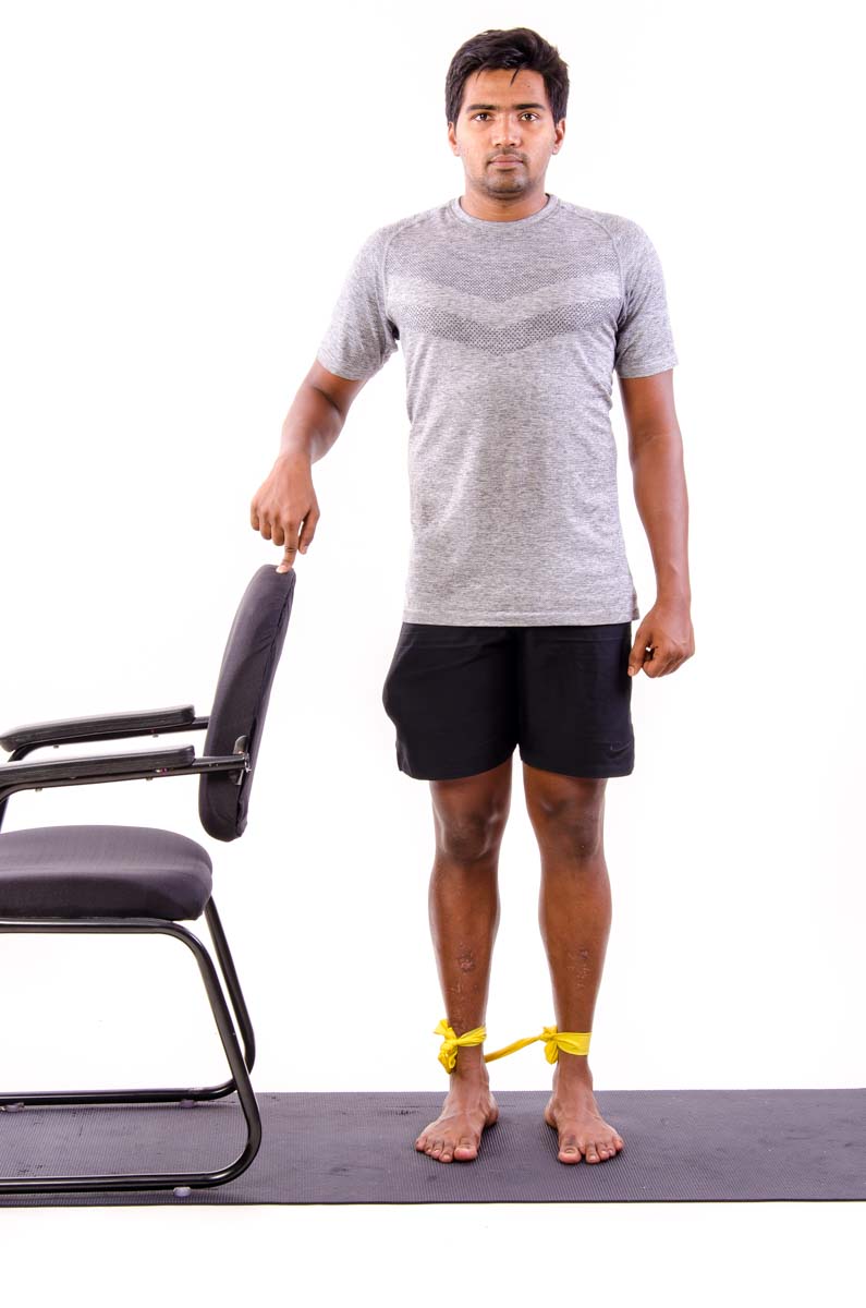 Standing Hip Abduction with Theraband Vissco Healthcare Private Limited.