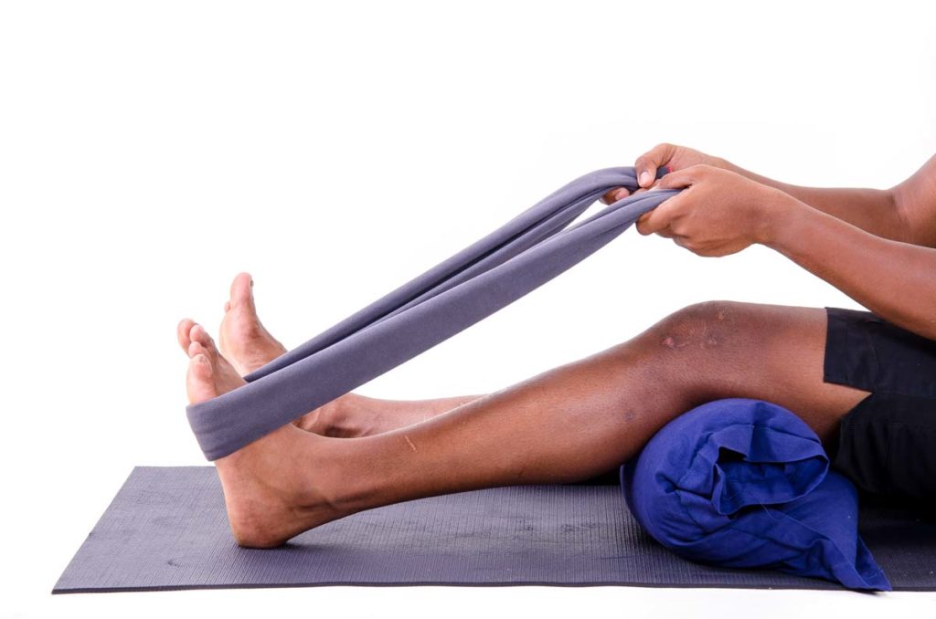 Calf Stretch with Knee Flexed using Towel