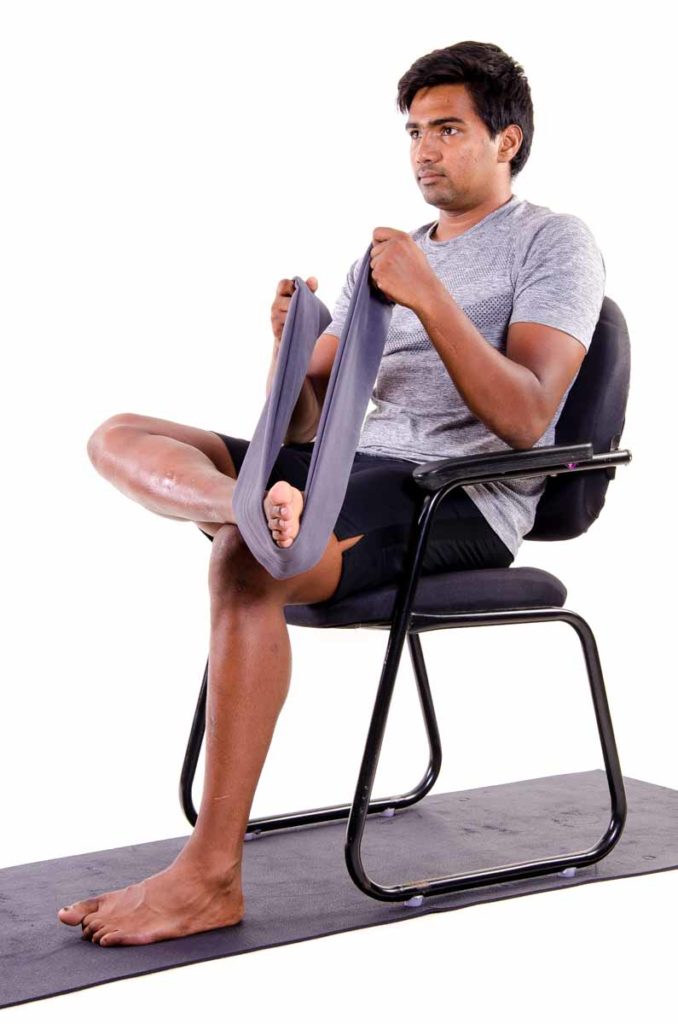 Sitting Inversion Stretch with Towel