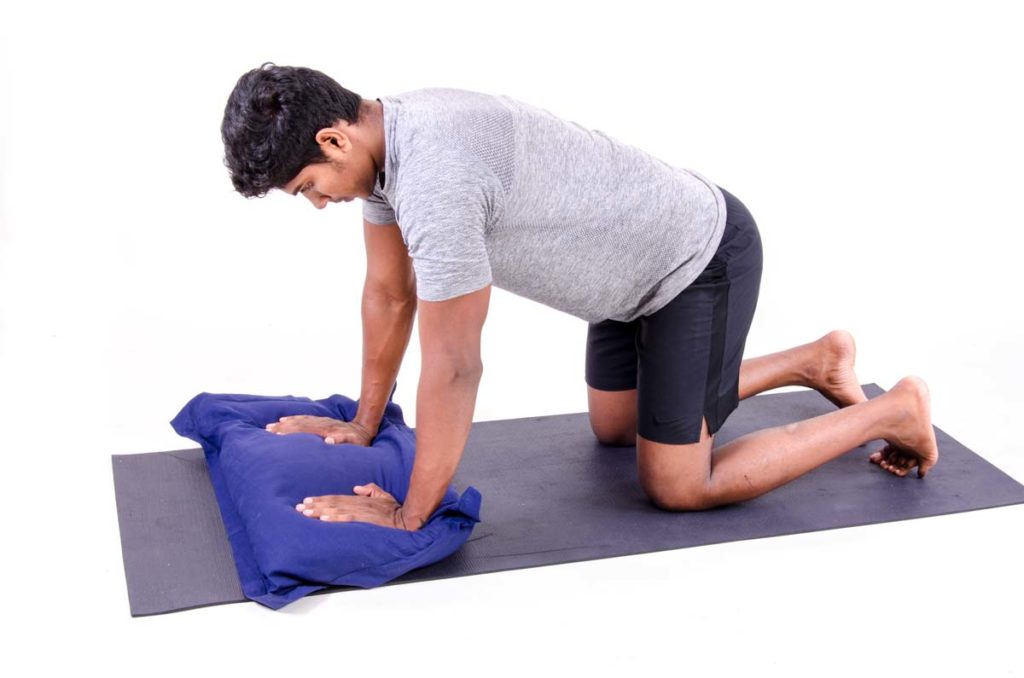 Q-ped Scapular Push on Pillow