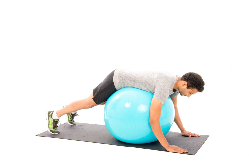 Y's on Gym Ball with Elbow Flexed