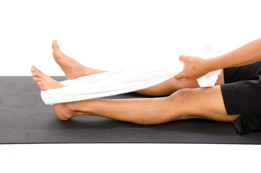 Calf Stretch with Knee Extended using Towel