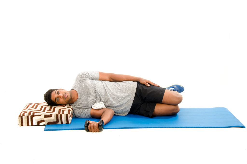 Side-Lying Dumbbell In-Rotation