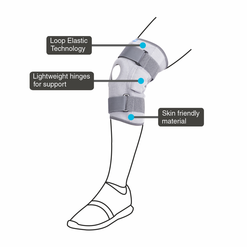 Buy Elastic Hinged Knee Brace With Open Patella Online In India