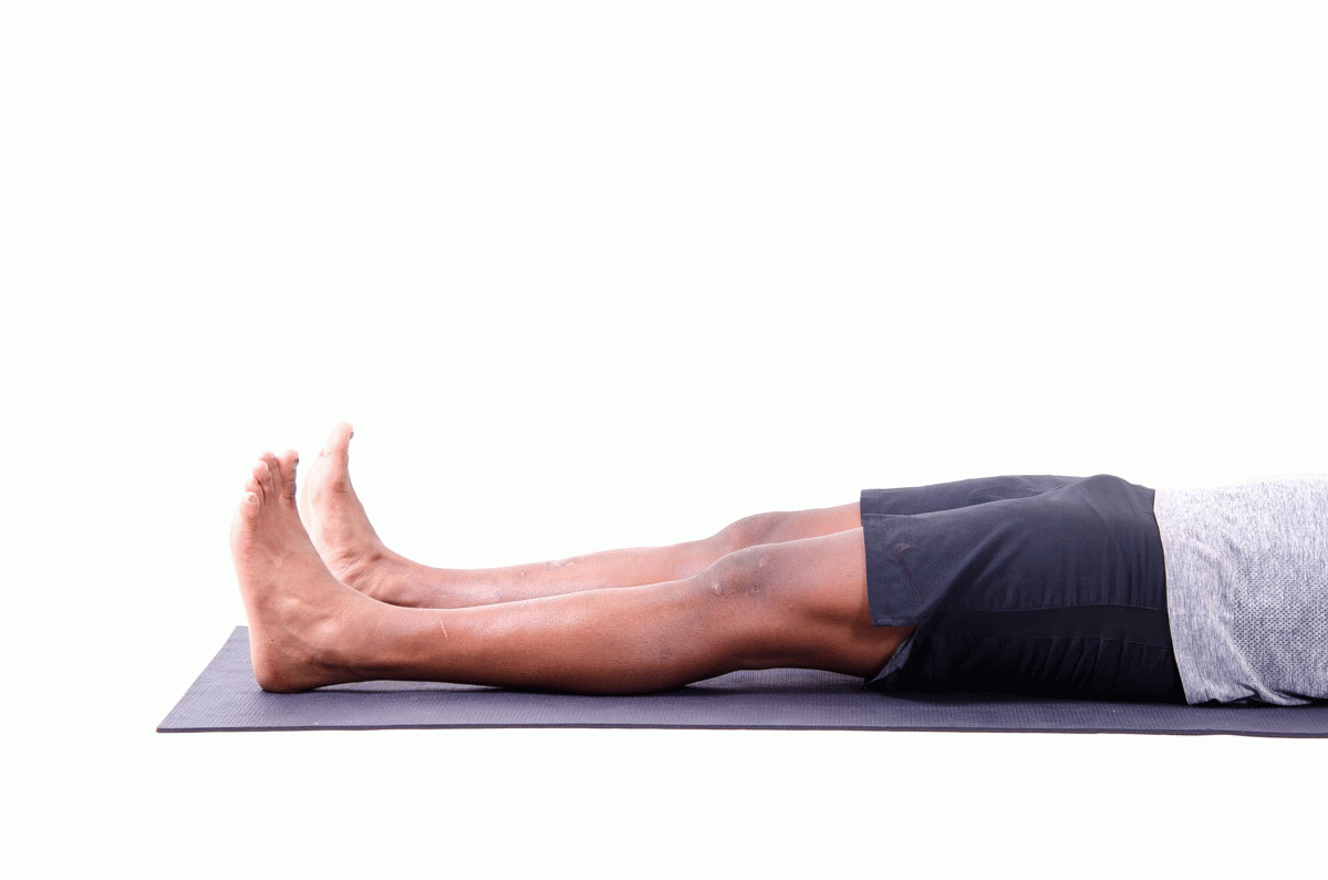 Supine Knee Bend using other Leg